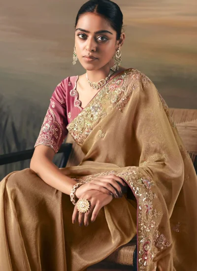 
                            Immaculate Tissue Ceremonial Contemporary Saree