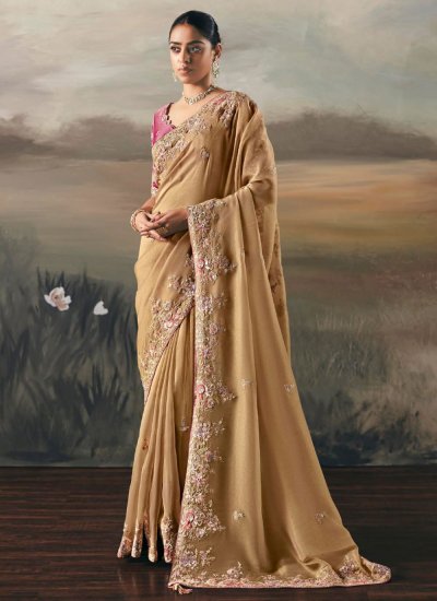 Immaculate Tissue Ceremonial Contemporary Saree