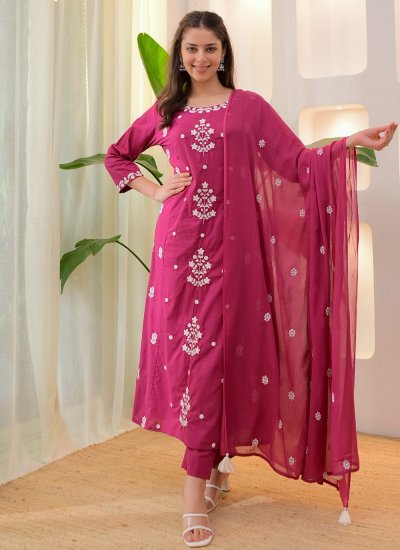 
                            Imposing Rayon Pink Salwar Kameez