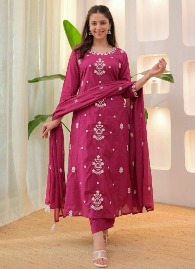 Imposing Rayon Pink Salwar Kameez