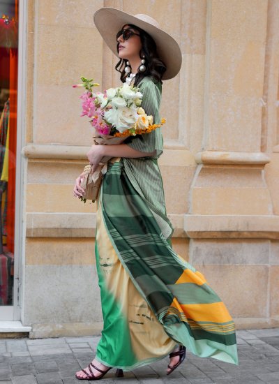 
                            Intrinsic Digital Print Silk Multi Colour Traditional Saree