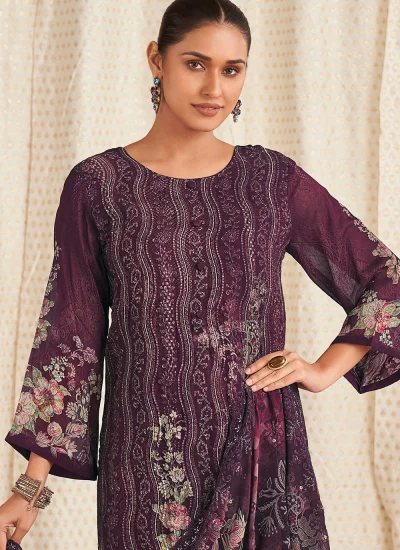 
                            Invaluable Wine Party Salwar Suit