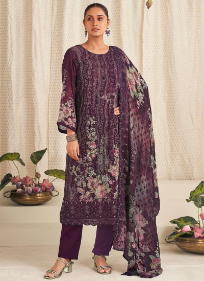 Invaluable Wine Party Salwar Suit