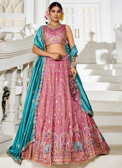 Irresistible Tissue Embroidered A Line Lehenga Choli