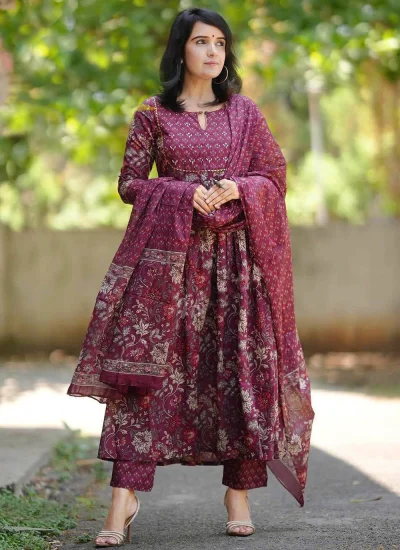 Maroon Color Salwar Kameez
