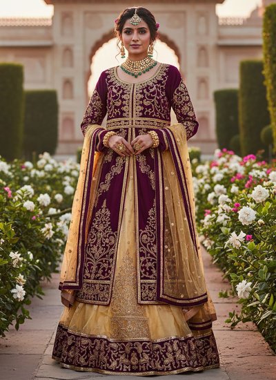 Maroon Dori Work Lehenga Choli
