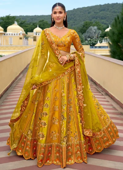 Mustard Wedding Lehenga Choli