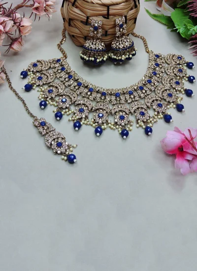 Necklace Set Stone in Blue