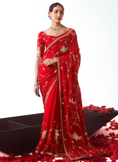 Observable Embroidered Festival Trendy Saree