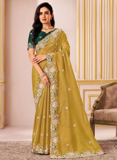 Paramount Embroidered Tissue Traditional Saree