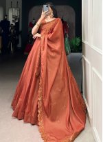 Perfervid Plain Tussar Silk Designer Long Lehenga Choli