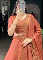 Perfervid Plain Tussar Silk Designer Long Lehenga Choli