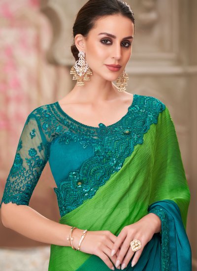 
                            Phenomenal Embroidered Engagement Traditional Saree
