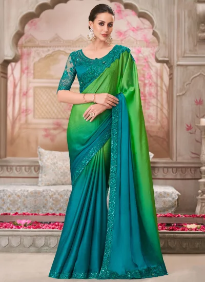 Phenomenal Embroidered Engagement Traditional Saree