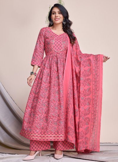Pink Cotton Salwar Suit