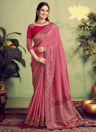 Pink Sequins Ceremonial Classic Saree