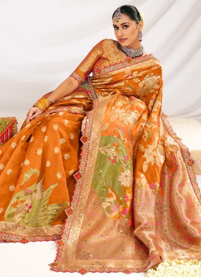 
                            Pretty Silk Contemporary Saree