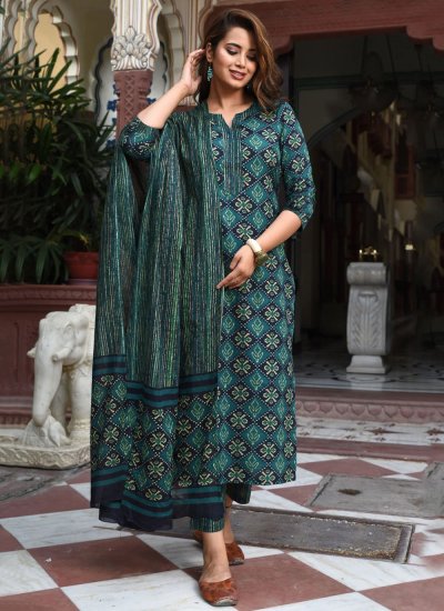 Princely Rayon Green Pant Style Suit