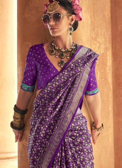 Purple Festival Traditional Saree