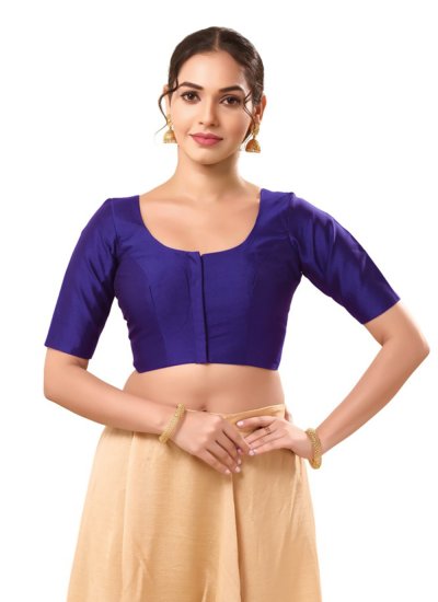 Purple Plain Party Blouse