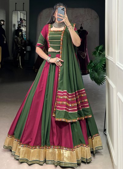 Rayon Lace Multi Colour Readymade Lehenga Choli
