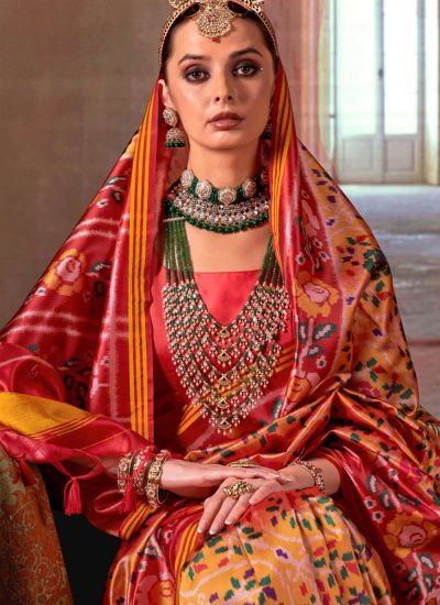 
                            Renowned Patola Print Multi Colour Silk Casual Saree