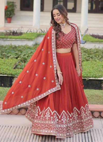 
                            Renowned Teal Vichitra Silk A Line Lehenga Choli