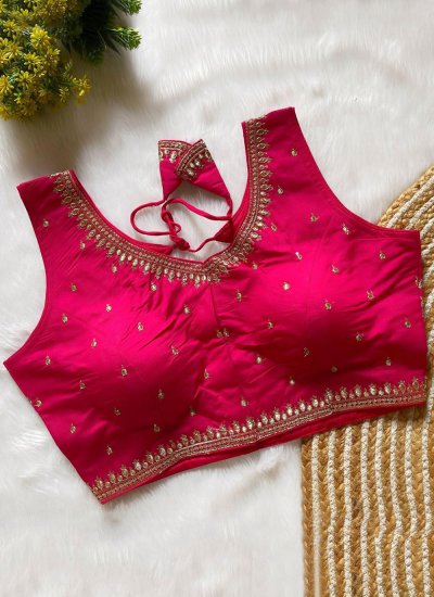 Rose Pink Party Designer Blouse