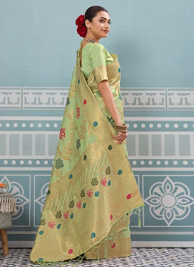 
                            Sea Green Party Classic Saree