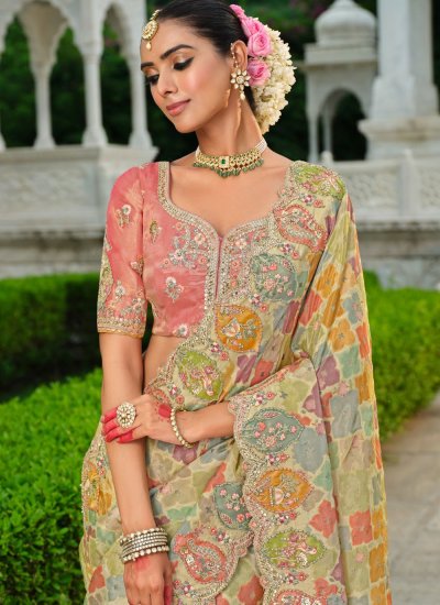 
                            Silk Contemporary Saree in Multi Colour