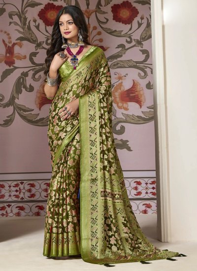 Silk Green Classic Saree