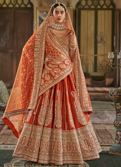 slim fit dress slacks Traditional Ivory/ White Bridal Wedding Lehenga Set [product_title] | OORVI  DESAI main image 0