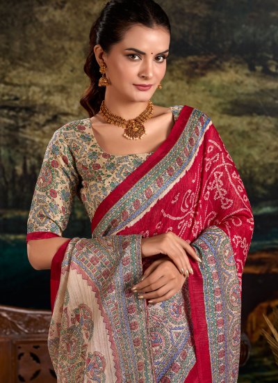 
                            Silk Traditional Saree in Red