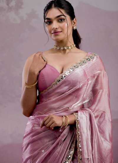 
                            Silk Zari Pink Designer Saree