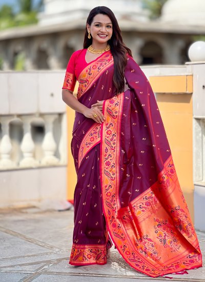 Lovely Jacquard Work Trendy Saree -