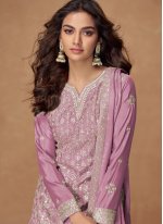 Striking Purple Readymade Salwar Suit