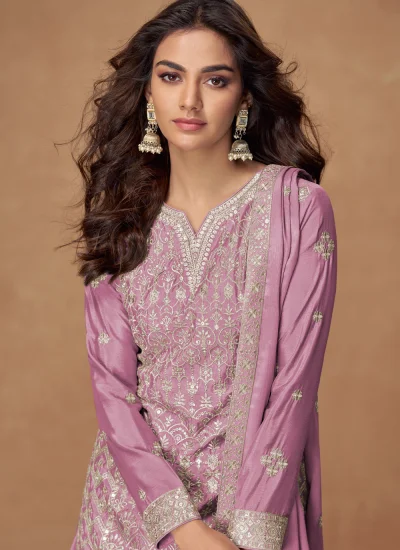 
                            Striking Purple Readymade Salwar Suit