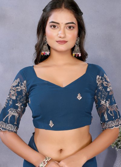 
                            Subtle Georgette Embroidered Classic Saree