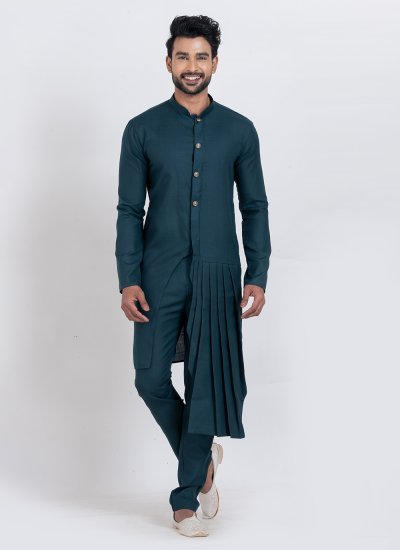 Teal Plain Reception Indo Western
