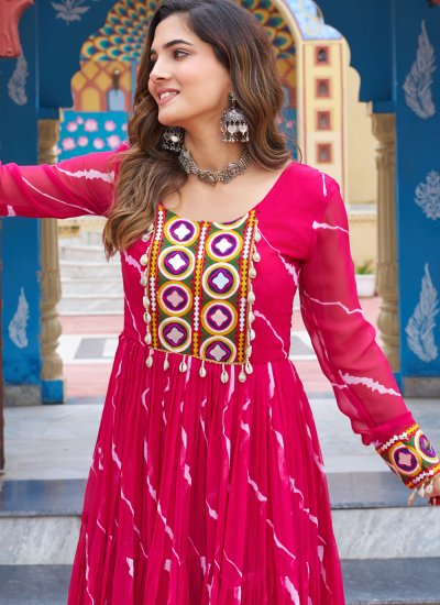 Thrilling Faux Georgette Festival Floor Length Gown