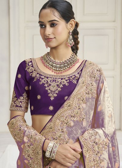 
                            Tissue Classic Saree in Purple