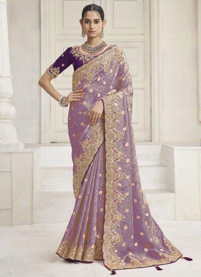 Tissue Classic Saree in Purple