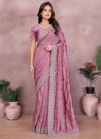 Titillating Embroidered Classic Saree