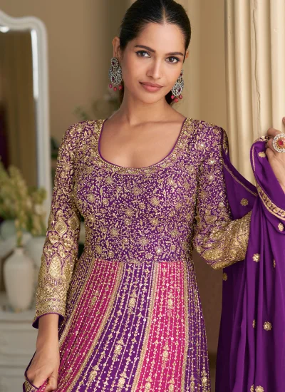 Titillating Embroidered Party Designer Gown 
                            Titillating Embroidered Party Designer Gown
