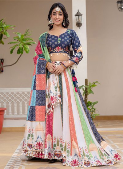 Versatile Foil Print Crepe Silk Readymade Lehenga Choli