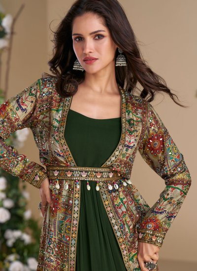 Wine Print Ceremonial Trendy Gown