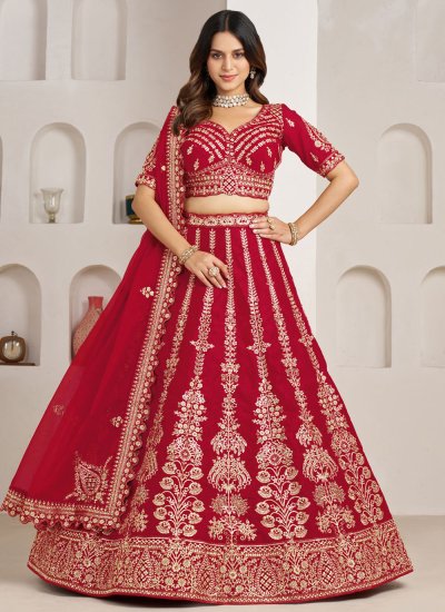 Amazing Red Sequins Trendy Lehenga Choli
