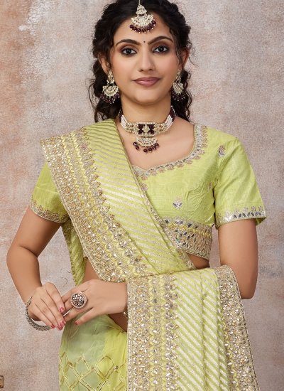 
                            Amusing Green Party Contemporary Saree