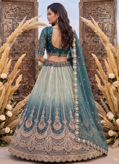 
                            Aqua Blue Color Lehenga Choli