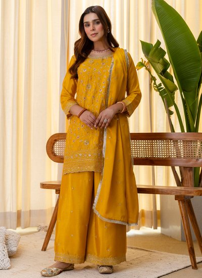 Aristocratic Mustard Festival Salwar Suit